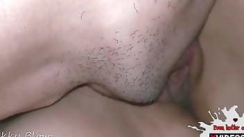 Cuckold hubby licking and cleaning my pussy after lover`s cock