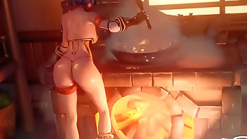 Xiangling Gets her ass penetrated on the kitchen's floor first time Anal Genshin Impact porn