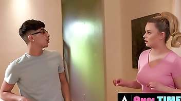 ANALTIME.XXX - Nerdy Boy Gets To Try Anal Sex On Hot Babysitter's Amazing Ass! HARD ROUGH POUNDING