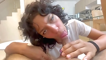 Cute Latina girl comes to my house and demands that I fuck her hard in exchange for not telling my wife off for fucking her. H.L.