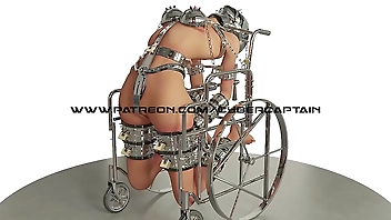 Trapped in Wheelchair Hardcore 3D BDSM Animation