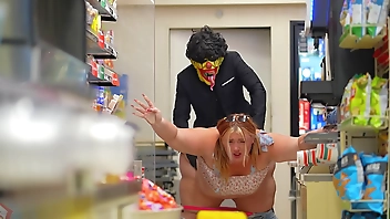 Horny BBW Gets Fucked At The Local 7- Eleven