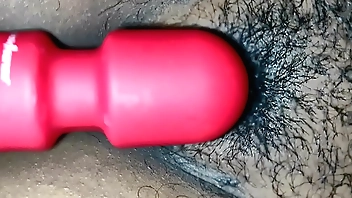 Indian Desi playing with vibratior