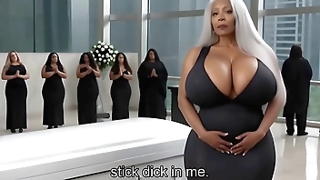 Old grandma have sex with young virgin boy in elevator and give his big dick blowjob (3D/AI/hentai)