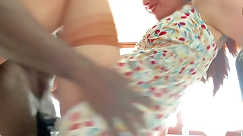 Interracial hard fuck for horny cheating wife in lingerie