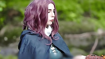 Elden ring . Melina shows her holes in forest