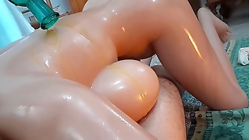 Oiled milf doll in my evening