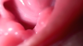 Close up wide pussy spreading and dirty talk, Sexy Mia wants to cum with you