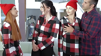 Step daughter brings college friend for freeuse thanksgiving