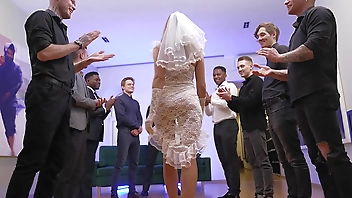 Real DPP Wedding 9 ON 1 Interracial Gang Bang with Siri