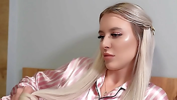 The stepmother shares a bed with her stepson. Fucked my step mother and cum on her face