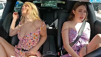 Two Horny Teens Play with their Pussies in Public!