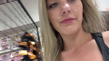 Gloryhole Sex and Cum Walk