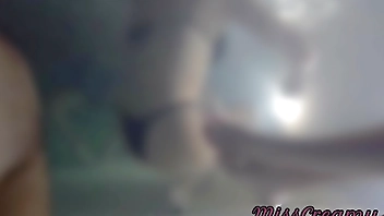 Flashing my pussy in front of a boy in public swimming pool and helps me masturbate - it's very risky with people near - MissCreamy