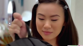 Korean teen stepsister Kimmy Kimm cant get enough cock and went for stepbro