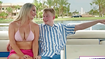 Perfect MILF date set up by his stepmom and Bunny Madison was ready for it