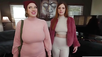 Horny stepbro enjoys the threesome fun with her busty and sexy stepsis