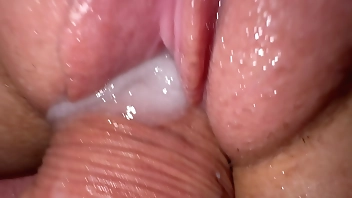I fucked my hot stepsister, creamy cunt and close up cum on pussy