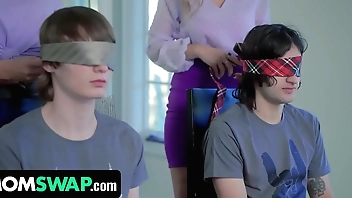 StepMoms With Big Tits Kenzie Love & Alexis Malone Make Their Boys Creampie Them - MomSwap