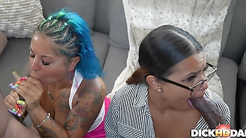 Swingers Go To Open House Two Tight Pussy Latina Sluts C Stylex & SpanishBarbiie Share Two BBCs