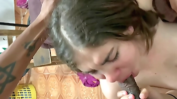 Sloppy head deep throat