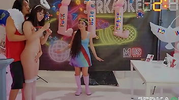 Jerkaoke- Hot Couple Whitney Wright and Leo Vice Have Hot And Steamy Makeup Sex