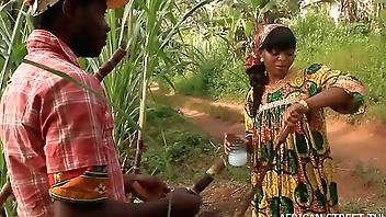 POV an unprecedented encounter in the village between an adulterous woman and her neighbor in the field followed by an outdoor public fuck on African Street thug