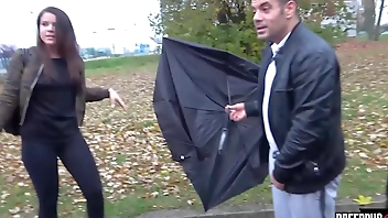 Tourist Street picked up and fucked while raining by BreedBus