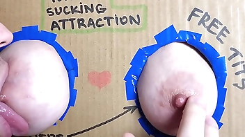 Glory hole nipple sucking and licking