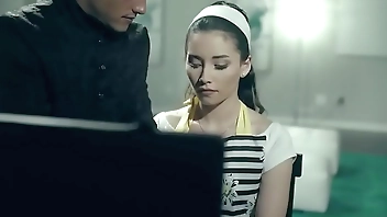 Programmed teen obeys and sucks a cock