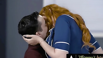 MOMMY'S BOY - Pervert MILF Teacher Lauren Phillips Takes 18yo Student's Cock, Then Gym Teacher's BBC