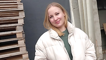 GERMAN SCOUT - German PAWG Student Marie Hardon Squirt while Rough Casting Fuck