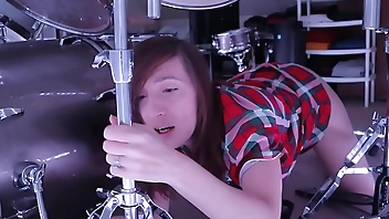 Stepmom gets stuck in Drum Set Stepson helps