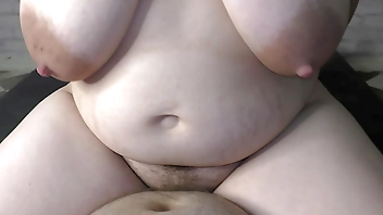 BBW horny stepmom ride my dick in cowgirl position until i cumming inside her hairy pussy and make her pregnant