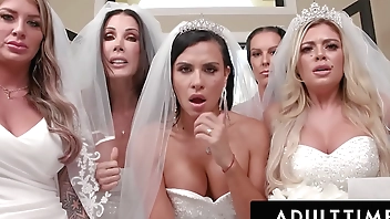 ADULT TIME - Big Titty MILF Brides Discipline Big Dick Wedding Planner With INSANE REVERSE GANGBANG!