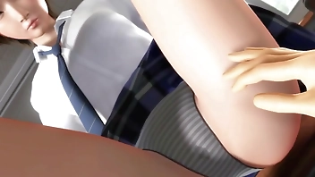 3d 54 Lustfull student and her classmate