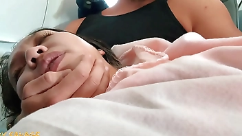 PUBLIC fingering asian on an airplane MILE HIGH CLUB