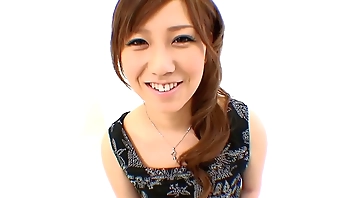 The beautiful Japanese housewife introduces herself for her first adult casting