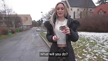 Public Agent Married blonde babe has sex with a stranger with a huge fat cock