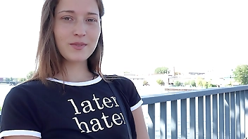 GERMAN SCOUT - Small Tits Fitness Model Mina K seduce to Casting Fuck at Lost Place Berlin