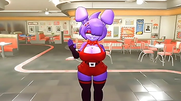 Bonnie brincando com seu pênis