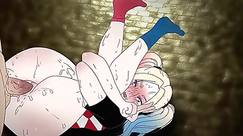 *telehab* Harley Quinn fucks with the clown joker ! Anime hentai 2d ( cartoon - porn )