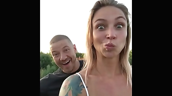 Quick outdoor blowjob with final in mouth