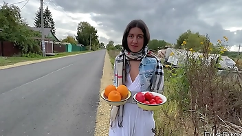 The village girl agreed to a quick sex while her husband was not at home