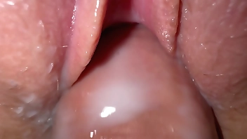 I fucked my horny roommate, tight creamy pussy and close up cumshot