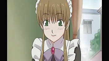 Anime maid gets wet pussy fantasizing