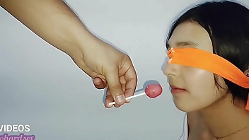 I cheat on my stepsister in a game of flavors and in the end she ends up getting a cock in her mouth and cum all over her face