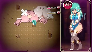 Mage Kanades Futanari Dungeon Quest [ Hentai Game PornPlay ] Ep.3 latex slime suit is pumping her tiny futa cock