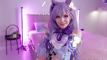 4K Genshin: Shy Keqing Slutty Slut