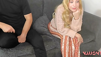 Step-Son is Trying to Fuck my Face While Resting on his Lap